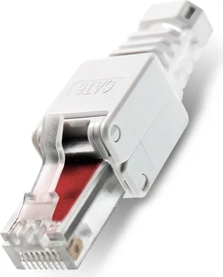 Produktbild von 1x Netzwerkstecker Werkzeuglose Montage Cat5 Cat6 Cat7 LAN Kabel RJ45 Netzwerk