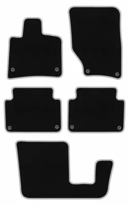 Immagine prodotto di Tappetini in moquette per Audi Q7 I 4L 2005-2015 (SUV) – set 4 pezzi, nero/argento, su misura – Wielganizator CARLUX – versione W0366