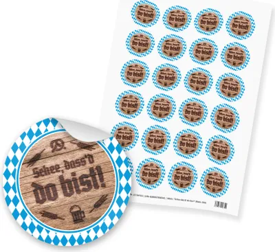 Produktbild von itenga 24x Sticker Schee dass d do bist Aufkleber Bayern  (Motiv 200)