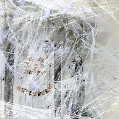 Obrázok produktu pre Dekoratívna pavúčia sieť na Halloween, 200 g - Strašidelná dekorácia do interiéru alebo záhrady