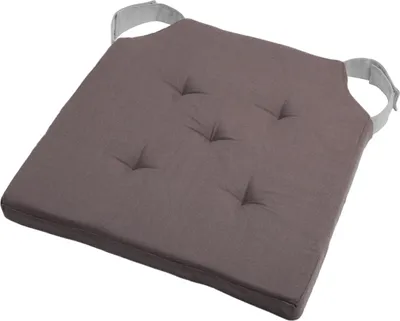 Image de Coussin de siège pour chaise DUO VELCRO gris 38x38x4 cm France