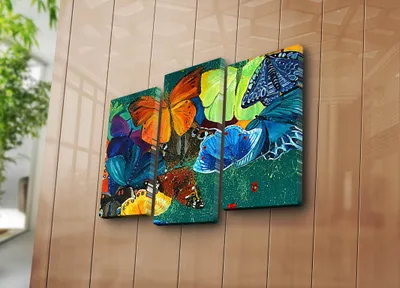 Obrázok produktu pre Wallity, 3KBPAT- HRZ1296, farebné, plátno, 66 x 45 cm, 100% semišové plátno