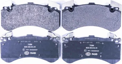 Imagen del producto de HELLA 8DB 355 015-991. Juego de pastillas de freno delanteras para:* AUDI A6 Avant (4G5, 4GD, C7)* AUDI A6 Limousine (4G2, 4GC, C7)* AUDI A7 Sportback (4GA, 4GF)* AUDI A8