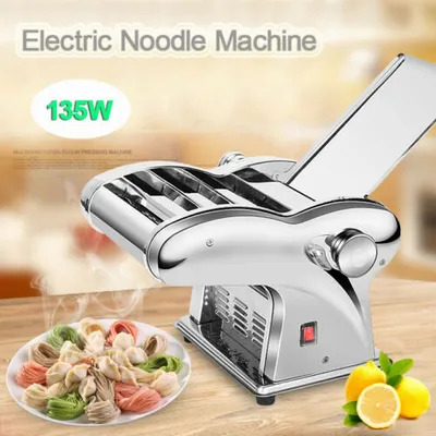 Produktbild von Topchances 220V Pastamaschine Nudelmaschine aus Edelstahl Automatisch Pastamaker Pastamaschine Hause Nudelmaschine(1 Messer typ)