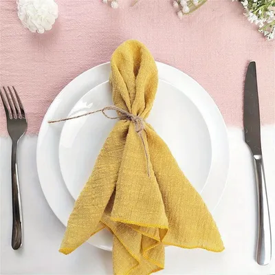 Produktbild von Omgoods – Set mit 12 waschbaren Baumwolltischservietten für Feiern und Restaurants