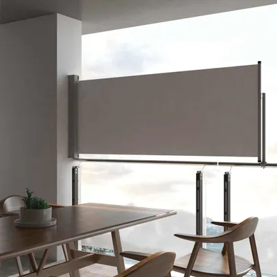 Zdjęcie produktu dla vidaXL Wysuwana markiza boczna 100x300 cm Szara