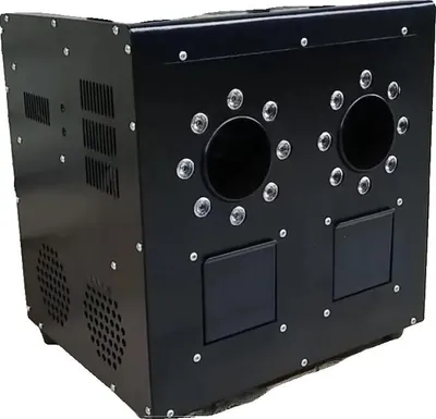 Produktbild von Rauchblasenmaschine, DMX-Steuerung, RGBW Nebel-Seifenblasen-Generator für DJ, Disco und Kinderpartys, 1500W 2Holes Maschine, 220V EU Stecker