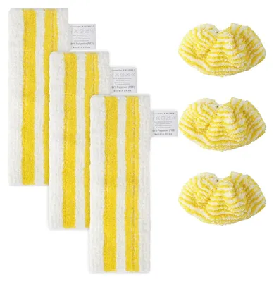 Produktbild von 6er-Pack Bodentücher für Dampfreiniger EasyFix SC2/SC3/SC4/SC5, Zubehör-Set für gründliche Reinigung aller Bodenarten