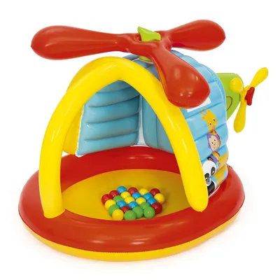 Immagine prodotto di Centro giochi gonfiabili Bestway Fisher Price - Elicottero con palline 155x102x91cm