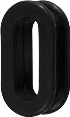 Produktbild von Ohr Flesh Flared Silikon Schwarz Tunnel Piercing Oval - VFTFO.14mm