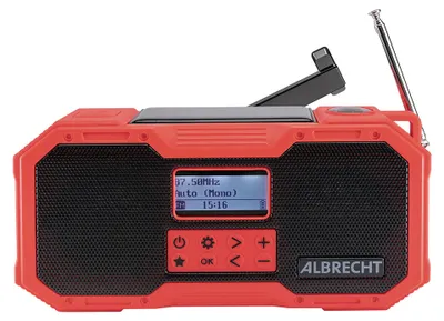 Produktbild von Albrecht DR 112 DAB+ Outdoor Kurbelradio rot