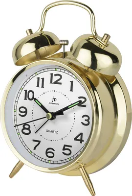 Image de Lowell Justaminute JA7041G Réveil réveil à quartz or, blanc