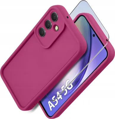 Zdjęcie produktu dla Etui do Samsung A54 5G | silikonowe MATOWE + Szkło ochronne na ekran 9H