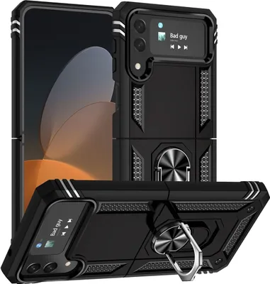 Produktbild von König Design Hülle kompatibel mit Samsung Galaxy Z Flip4 5G Kunststoff Soft Handyhülle - Handy Case Schwarz