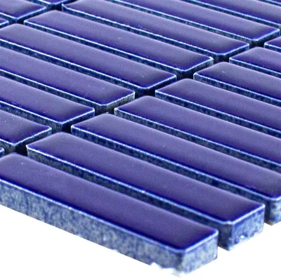 Produktbild von Keramik Mosaik Fliesen Maytown Blau Glänzend