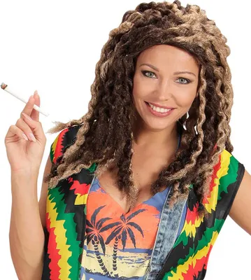 Produktbild von Deluxe Rastafari Perücke blond-braun für Herren und Damen