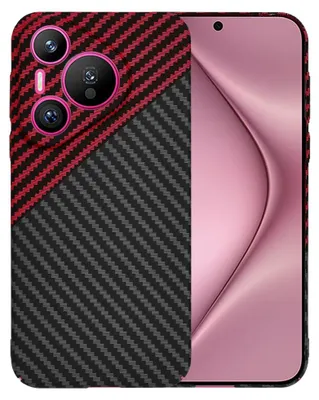Produktbild von Techsuit Carbonite FiberShell Back Cover Hülle für Huawei Pura 70 - Rot/Schwarz