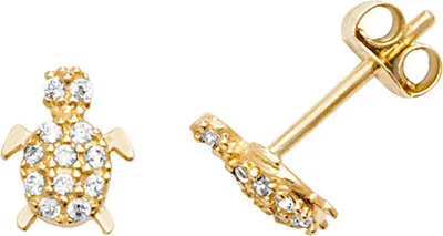 Image de Boucles d'Oreilles Femme Or 375/1000 avec Oxyde de Zirconium - 7mm*6mm; TRS27326