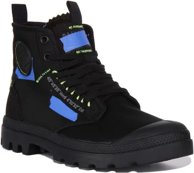 Produktbild von Palladium Pampa Hi Re Craft Schnürung Vegane Le wand Stiefelette Blau Schwarz – undefined / Blau Schwarz