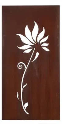 Produktbild von Floraworld Sichtschutz Garten Nachbildung Lilie 178 x 90 cm rostoptik