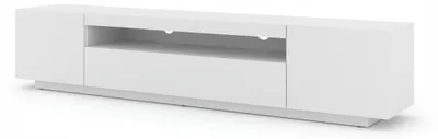 Immagine prodotto di Mobile TV basso Aura 200 cm Base universale sospesa o in piedi Mobile TV Lavagna TV Credenza Tavolo HiFi Mobile sospeso (bianco opaco con LED)