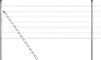 Obrázek produktu pro vidaXL Oplocení – ocelové sloupky, stříbrné