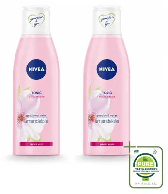 Produktbild von 2 x NIVEA Essentials Beruhigendes Gesichtswasser - für trockene & sensible Haut - 200 ml - Großpackung - 2 Stücke