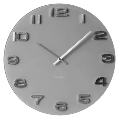 Productafbeelding van Karlsson – Vintage ronde wandklok – Grijs