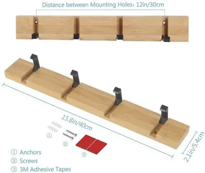 Produktbild von Famanu Kleiderständer mit 4 Haken - Wandmontage
