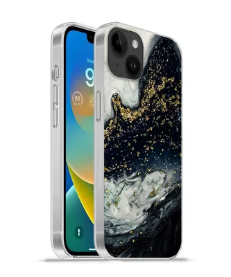 Produktbild von MuchoWow® Handyhülle Schutzhülle Hülle für Apple iPhone 14 Plus - Soft case Marmor - Naturstein - Gold Silikon Softcase Handy Hülle - Abbildung