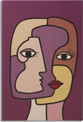 Obrázok produktu pre Nástenná dekorácia Face od Mauro Ferretti, viacfarebná, 60 x 3 x 90 cm