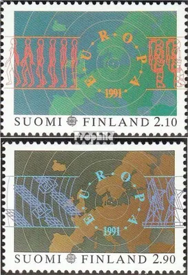 Produktbild von Briefmarken Finnland 1991 Mi 1144-1145 (kompl.Ausg.) gestempelt Europäische Weltraumfahrt