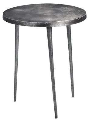 Zdjęcie produktu dla Okrągły stolik kawowy, stolik pomocniczy, kolor szary, średnica 40 cm, wysokość 46 cm, do salonu