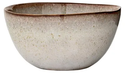 Zdjęcie produktu dla Bloomingville Sandrine, Miska na płatki, Okrągły, Kamionka, Szary, 15 cm, 80 mm