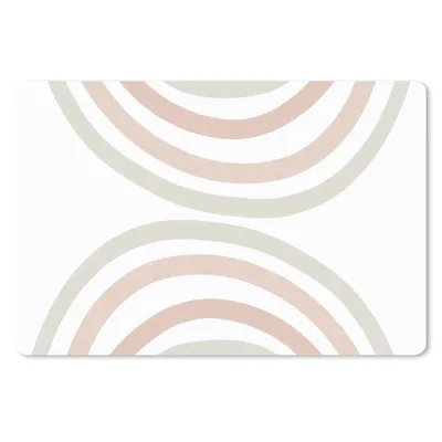 Produktbild von MuchoWow® Schreibtischunterlage Regenbogen - Design - Pastell 60x40 cm - XXL Mauspad - Großes Mauspad