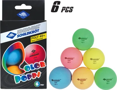 Immagine prodotto di DONIC SCHILDKRÖT649015 DONIC SCHILDKRÖT Tischtennisball "Color Popps", sortiert
