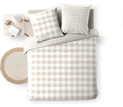 Image de Parure de lit - Douceur d'Intérieur - Victoire - Coton - 240x220cm - beige