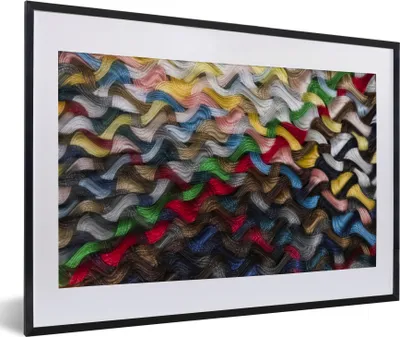 Produktbild von MuchoWow® MuchoWow® Gerahmtes Poster Geflochtene Kunstwerke 60x40 cm - Poster mit zchwarzem Bilderrahmen - Schlafzimmer - Plakat in Rahmen - Drucken