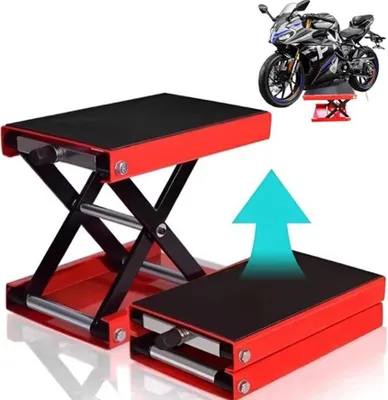 Immagine prodotto di Sollevatore per moto - Sollevatore a forbice - Portata 500 kg - Piattaforma larga - Per moto - Grigio scuro