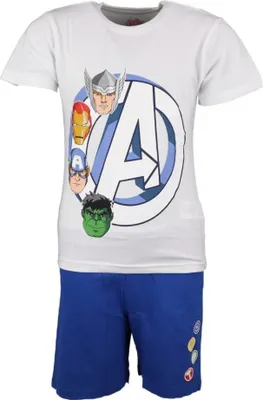 Produktbild von Marvel Avengers Kinder Schlafanzug Pyjama – Weiß / 104