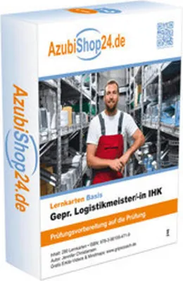 Obrázok produktu pre AzubiShop24.de Geprüfter Logistikmeister IHK Lernkarten