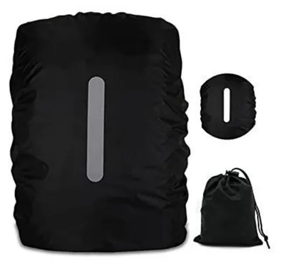 Produktbild von Rucksack Regenschutz mit Reflexstreifen, wasserdicht, S Schwarz