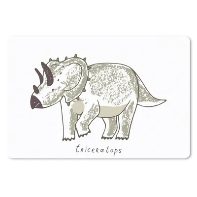 Produktbild von MuchoWow® Mauspad Mousepad Kinderzimmer - Triceratops - Dinosaurier - Jungen - Mädchen - Kinder 27x18 cm - Mousepads - Maus Mat - Pad - Mausunterlage - Büroartikel - Desk Matten