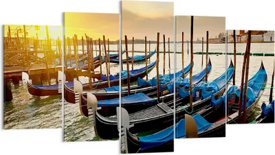 Produktbild von Bild auf Leinwand - Leinwandbild - Venedig Gondel - 160x85cm - Wand Bild - Wanddeko - Wandbilder - Leinwanddruck - Bilder - Kunstdruck - Wanddekoration - Leinwand bilder - Wandkunst - EA160x85-3531