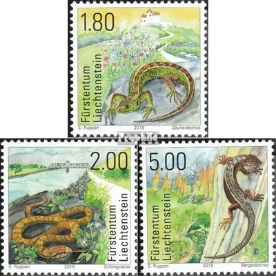 Produktbild von Briefmarken Liechtenstein 2015 Mi 1758-1760 (kompl.Ausg.) postfrisch Reptilien