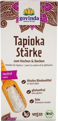 A product shot of a box of Govinda Tapioka Stärke.
