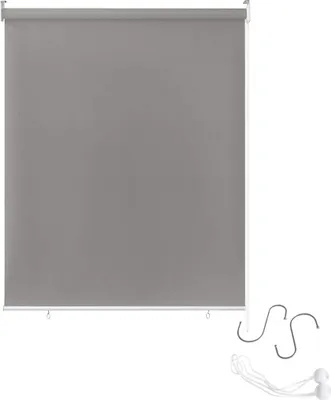Obrázek produktu pro LARS360 100X140cm šedá balkonová ochrana soukromí Sluneční clona Roller Blind Vertikální markýza Vodotěsná větrná clona Vertikální markýza pro balkon Terasa