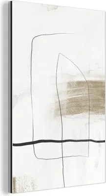 Obrázek produktu pro Nástěnná dekorace Kovový kovový obraz Wall Art 40x60cm Umění - barva - černá - bílá Muchowow Hliníkové obrazy