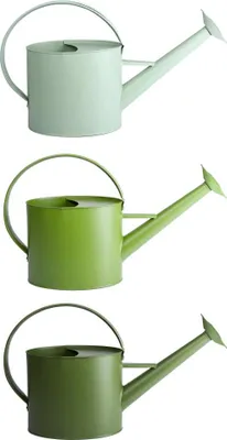 Produktbild von Esschert Design Grüntöne Serie Outdoor Gießkanne mit großem Griff, farbig sortierte Grüntöne, hellgrün/grün/dunkelgrün, Farbwahl nicht möglich