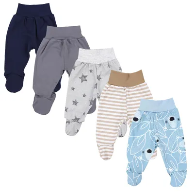 Produktbild von TupTam Baby Unisex Hose mit Fuß Bunte 5er Pack, Farbe: Junge 6, Größe: 74